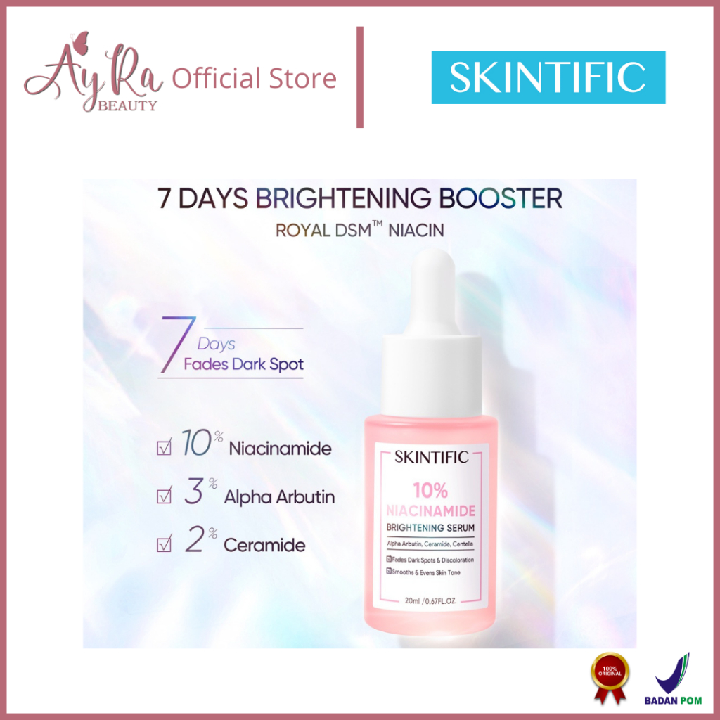 AyRa Beauty - SKINTIFIC Serum Niacinamide 10% Pencerah Kulit Brightening Whitening Glowing Skin Cera