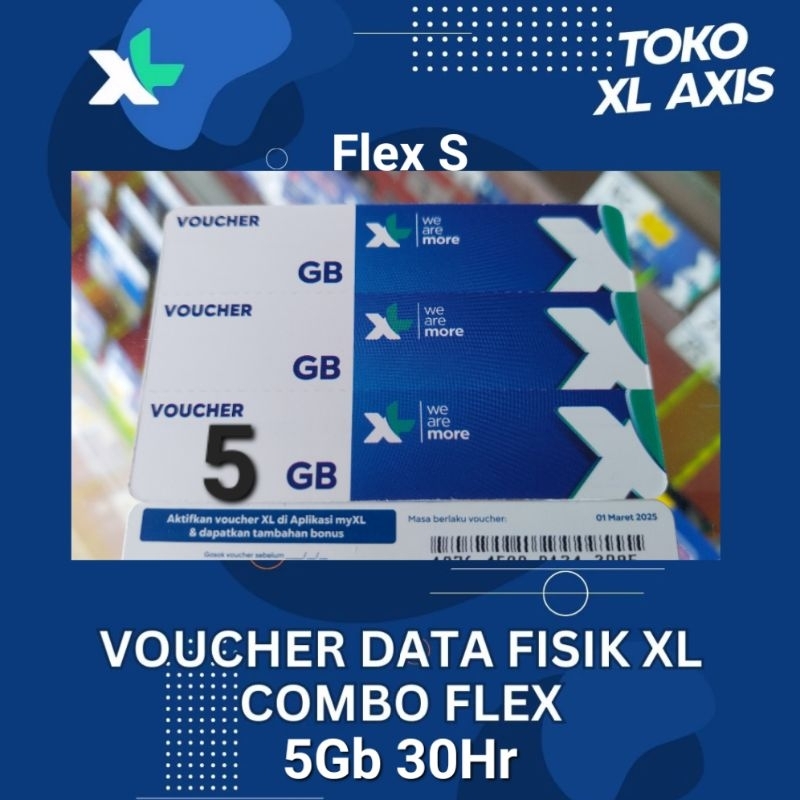 Voucher Data XL Vocer Combo Flex S 5gb 30Hr