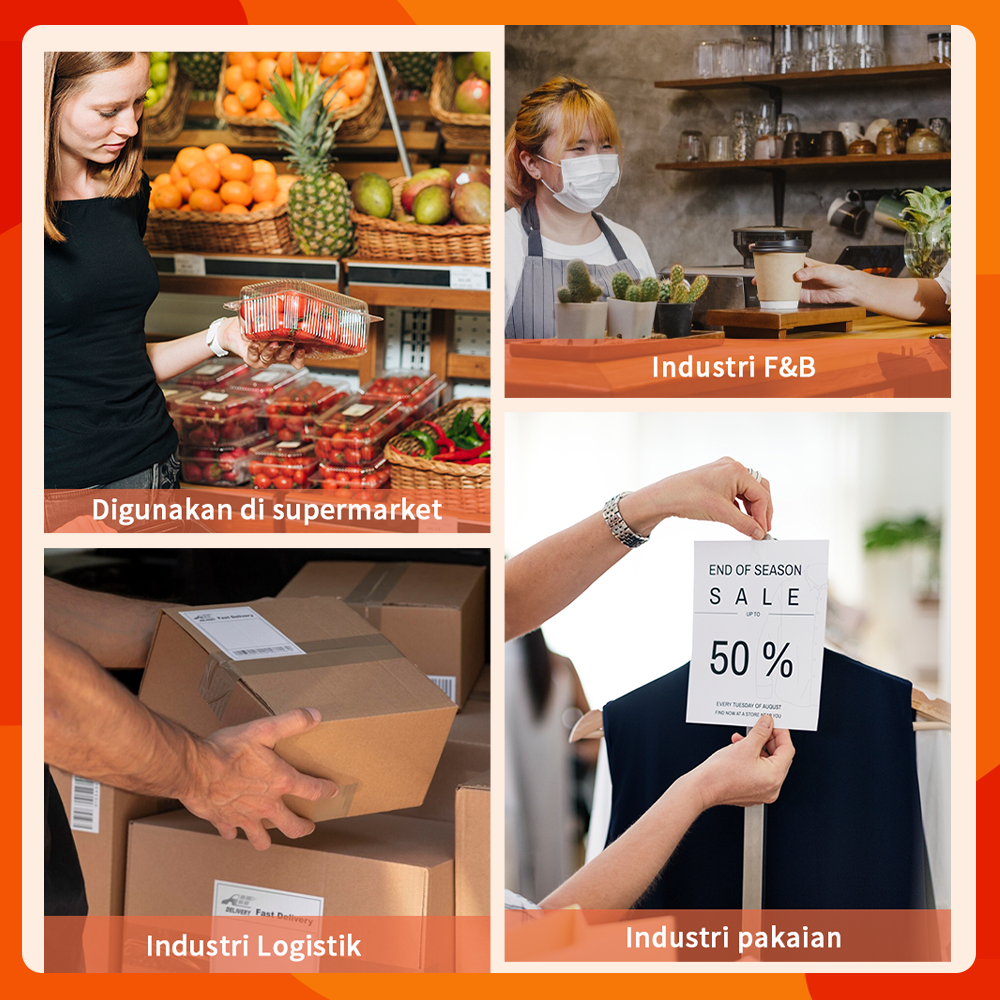 

Kertas Thermal 76x130mm 78*100mm Resi Label thermal sticker A8 RJ4