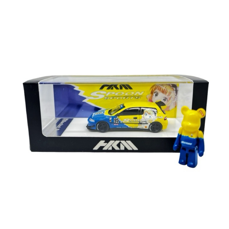 HKM 64 Honda Civic EG6 Spoon w/ Gochiusa Livery w/ Bear Brick Figure