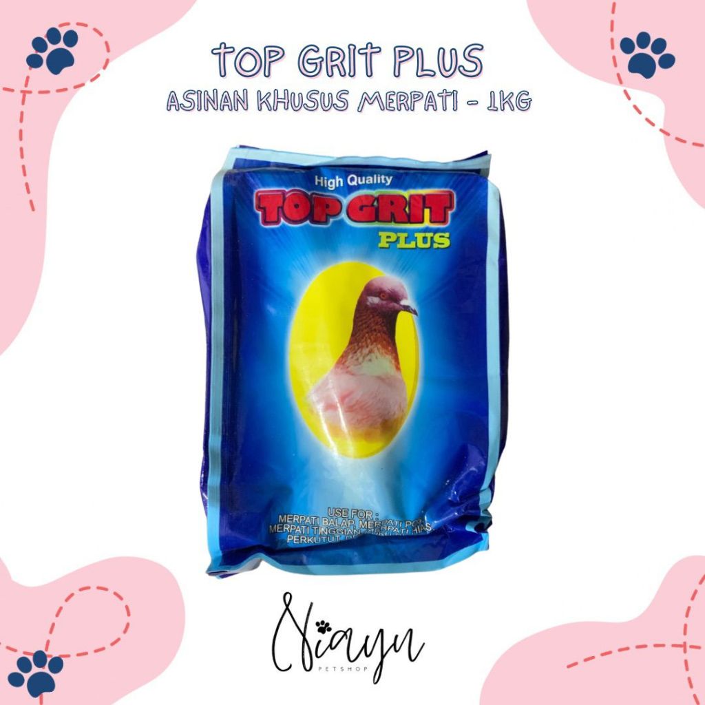 Niayu - Top Grit Plus Topgrit Topsong Cangkang Kerang Laut Asinan Remis Untuk Burung Merpati / Burun