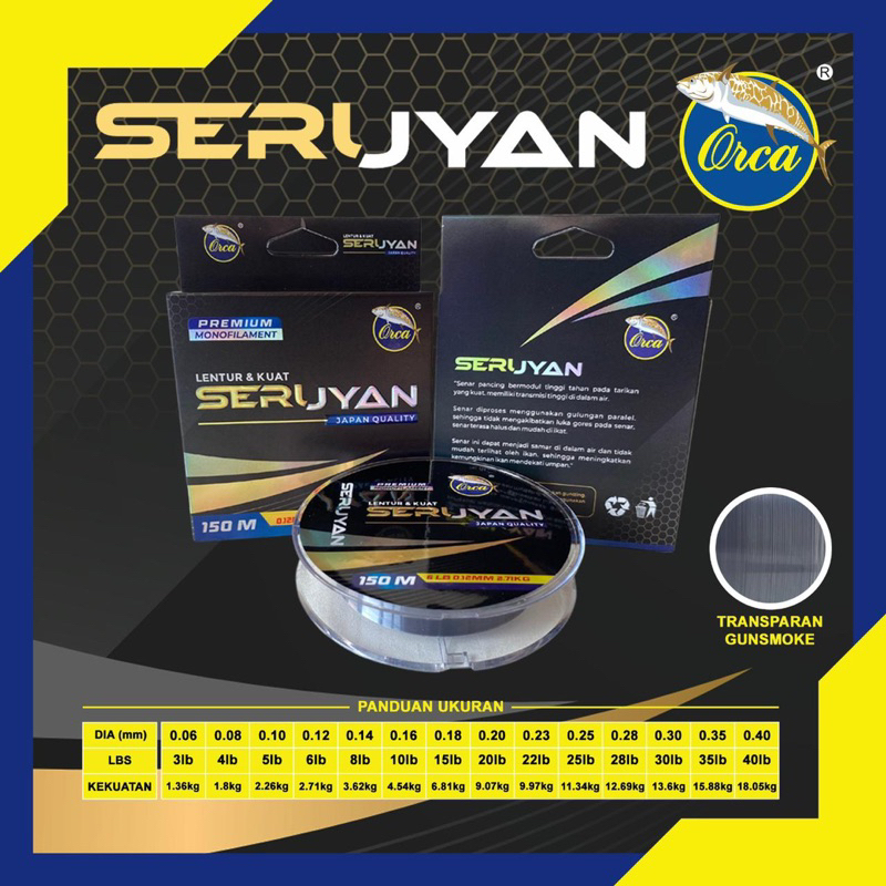 SENAR ORCA SERUYAN 0.06 - 0.40 150M