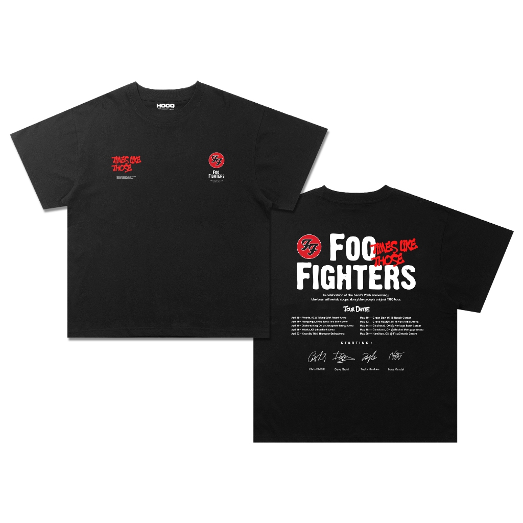 Kaos Band Foo FIghters Oversize - 25 Anniversary Tour