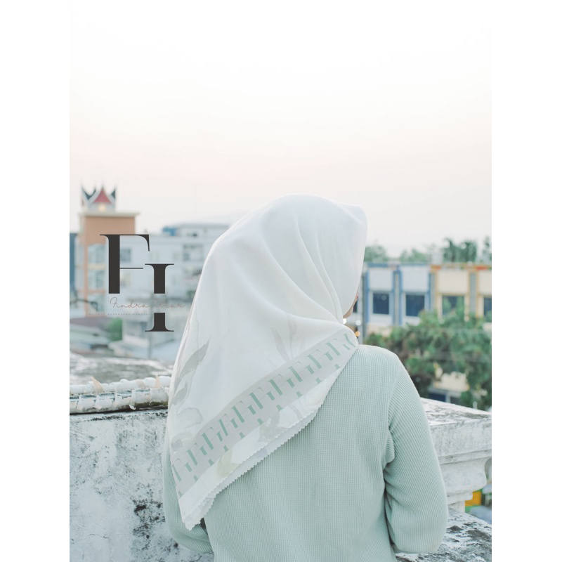 Authentic Fi hijab sage| findra wear | Voal Premium