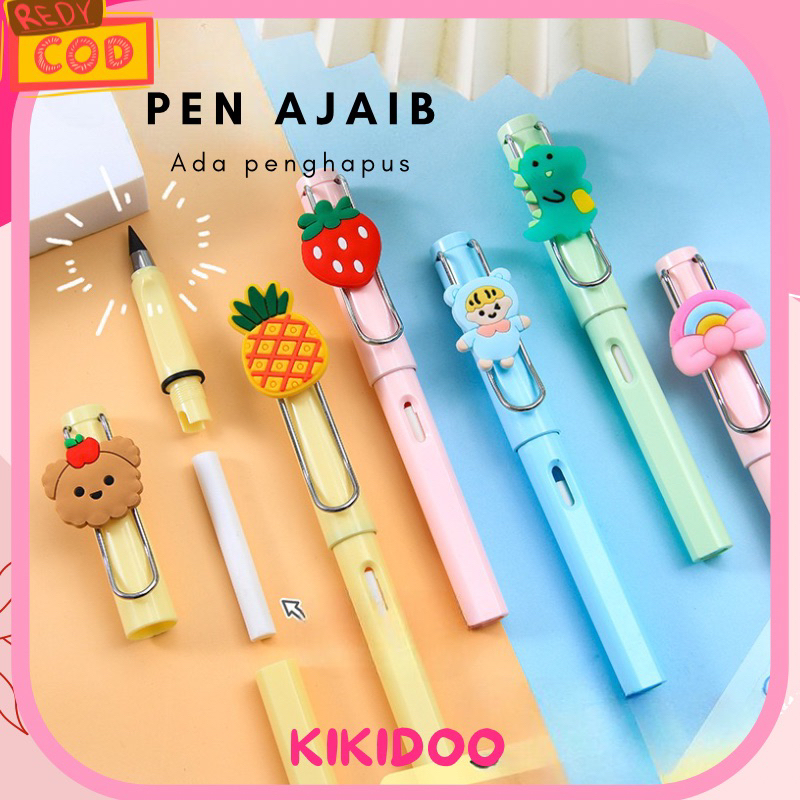 

Kikidoo Pensil Gambar Tulis Motif Lucu Pensil Tanpa Batas Dengan Penghapus RT182