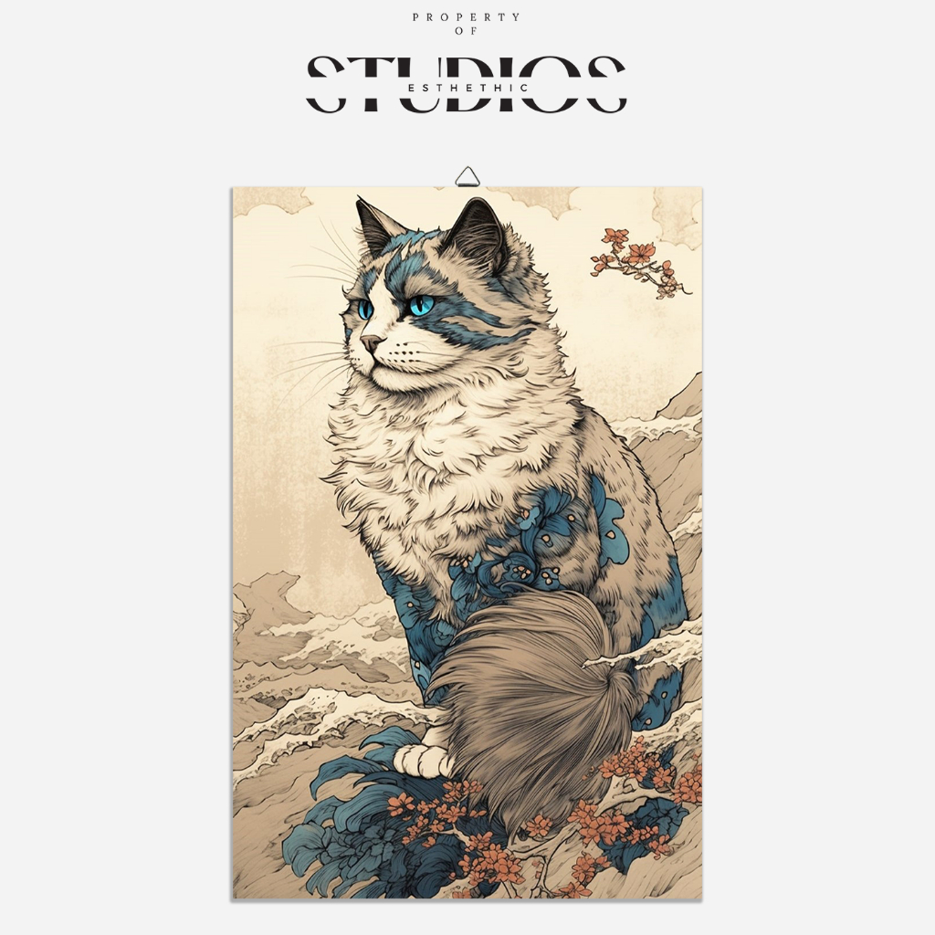 #CAT05 WALL DECOR KUCING LUCU CAT KITTEN ART WORK HEWAN BINATANG ANIMAL JAPANESE ANGORA ANGGORA JAPA