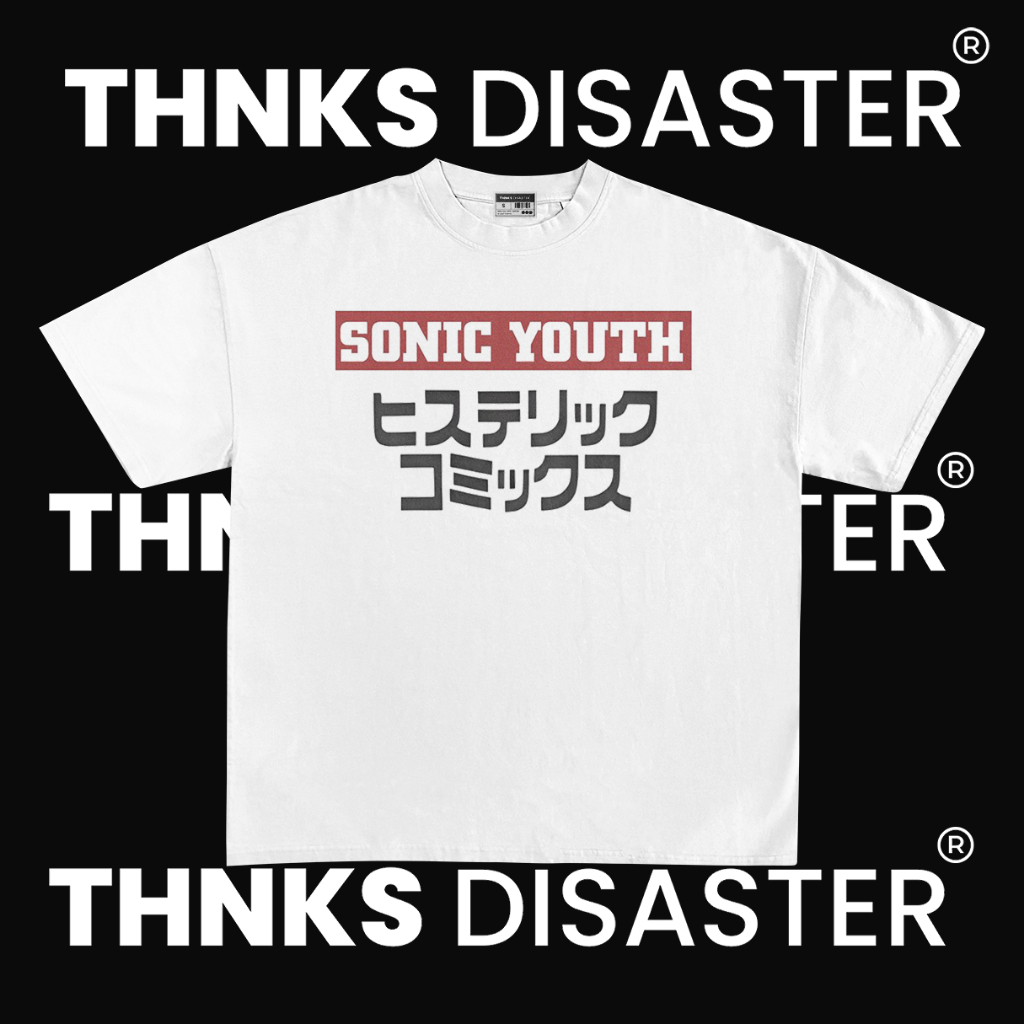 THNKSDISASTER | KAOS SONIC YOUTH JAPAN | COMBED 24S | UNISEX | GRUNGE | BAND | KPOP | METAL | HARDCO