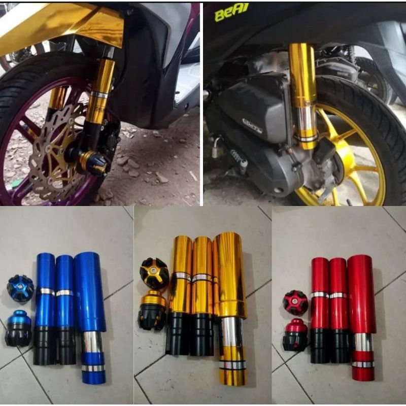 Cover shock Honda beat depan belakang + jalu as roda