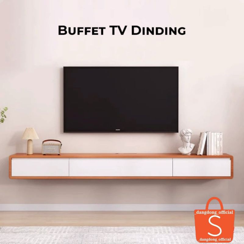 MEJA TV GANTUNG MINIMALIS RAK TV GANTUNG MINIMALIS LEMARI TV DINDING