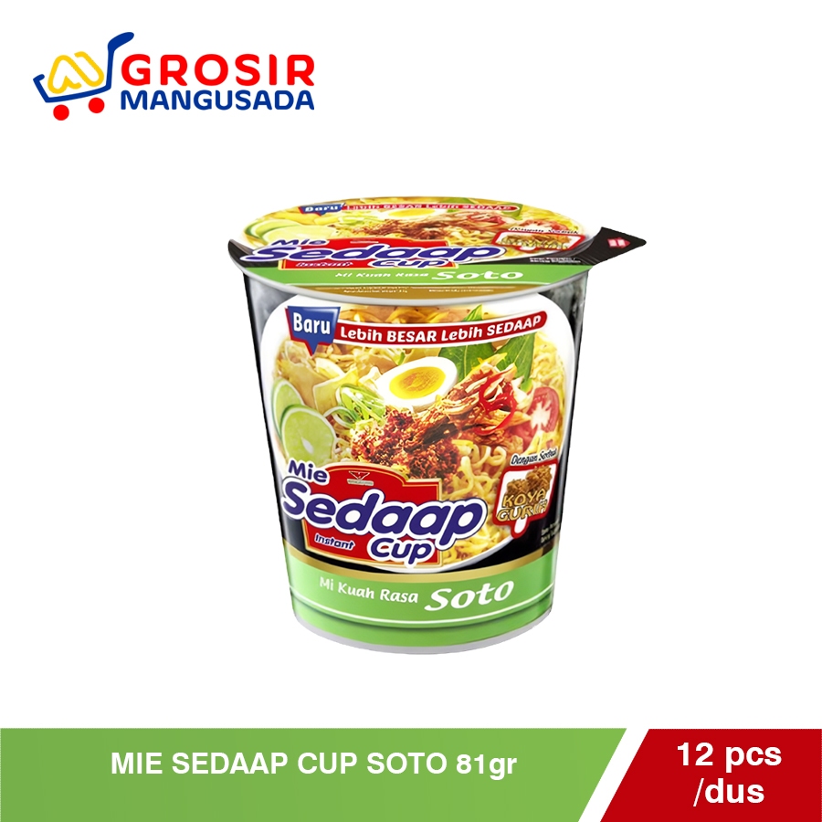 

Sedaap Cup Mie Instan Soto 81 gr Harga Grosir 6pcs