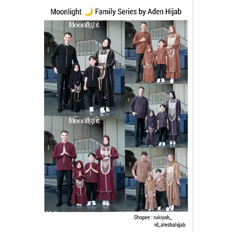 Sarimbit Aden Hijab 2024 | Moonlight Family Series by Aden Hijab | Sarimbit Lebaran Aden Hijab | Myr