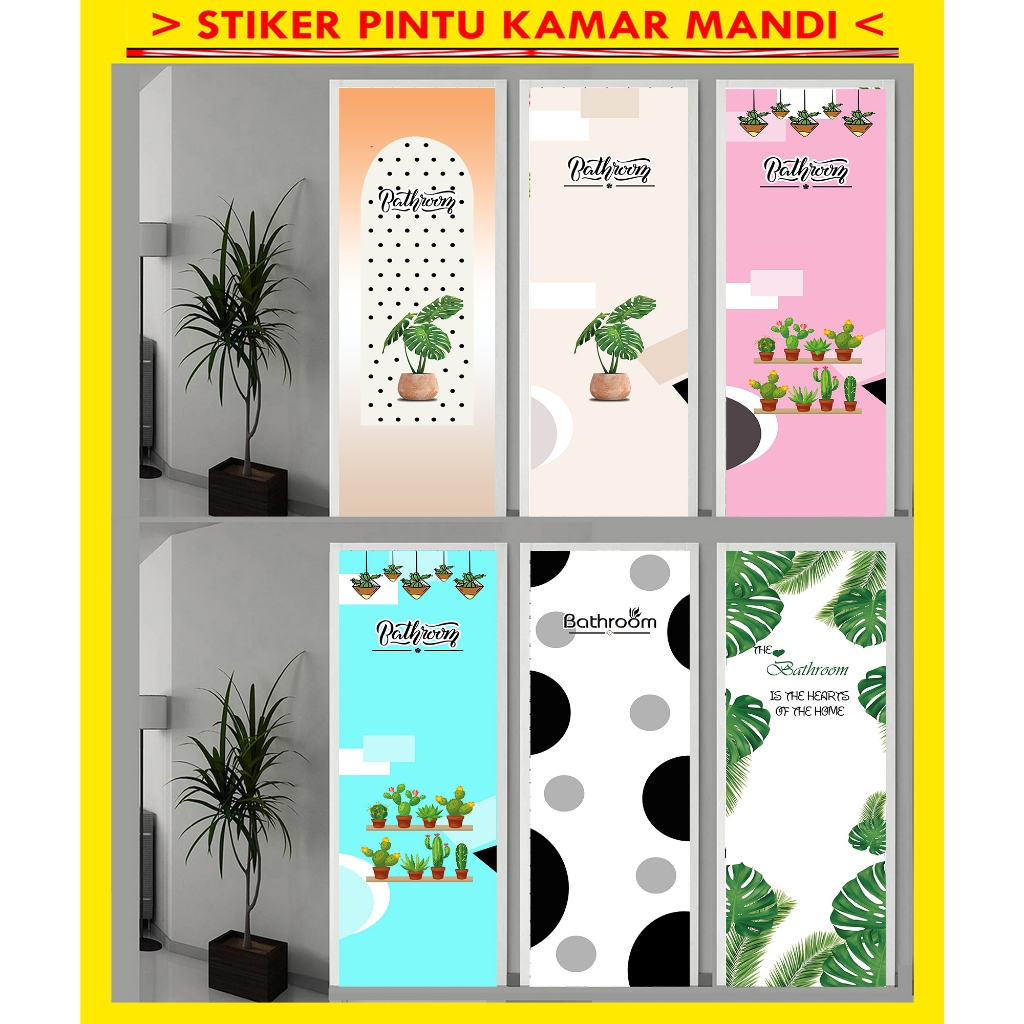 STIKER PINTU KAMAR MANDI, STIKER PINTU TOILET/WC, WALLPAPER PINTU