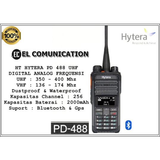 JUAL HT Hytera PD488 VHF HT HYTERA PD 488 PD488 PD-488 Analog Digital