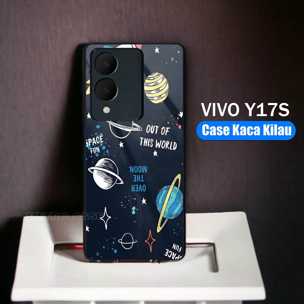 Softcase Glass Kaca Kilau Vivo Y17S  - Casing Handphone [G01]
