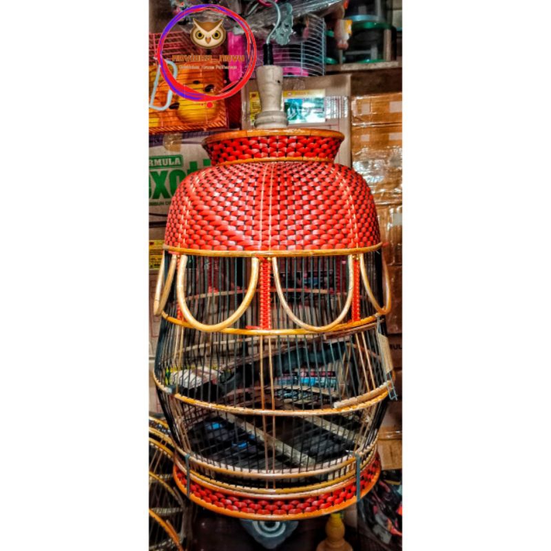 SANGKAR KUTUT RAJUT KURUNGAN PERKUTUT POLOS WARNA PERNIS VERNIS PLAMIR MODEL JAMBU