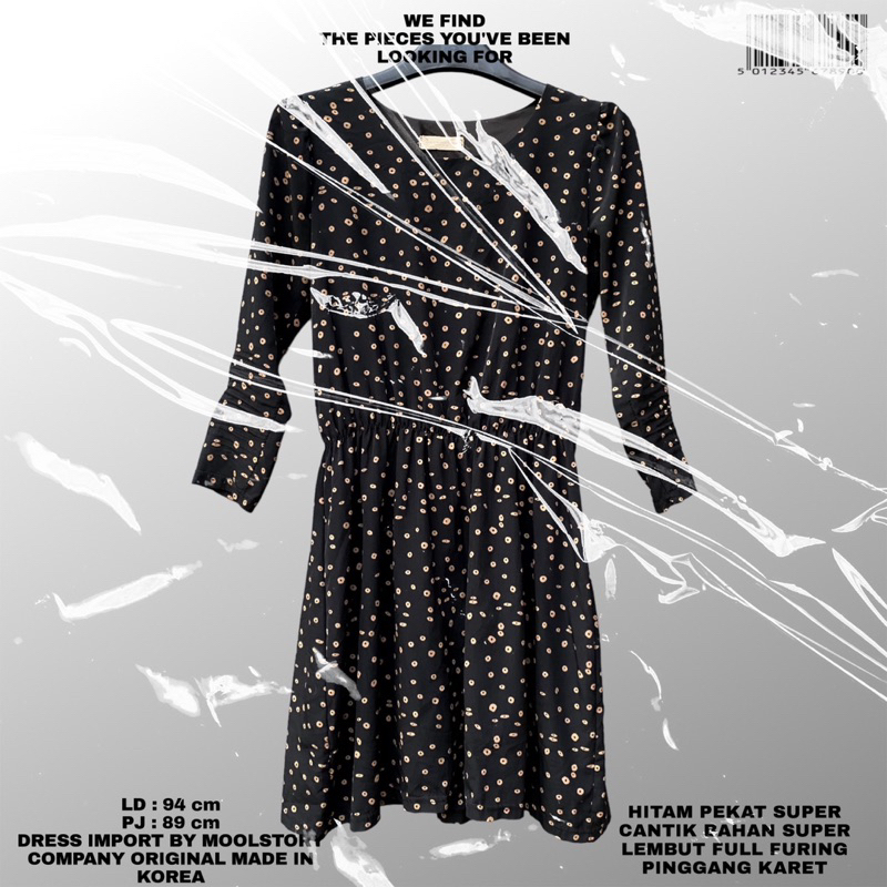 BLACK DRESS BKK/KOREAN STYLE/KOREAN DRESS/BLACK DRESS/MINI DRESS/IMPORT DRESS/BKK DRESS/VINTAGE DRES