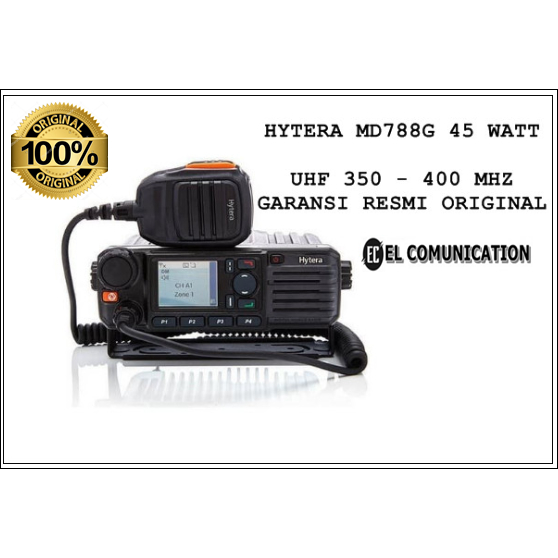 RIG Hytera MD788G UHF 350 GPS Analog Digital 45W Gransi Radio MD788