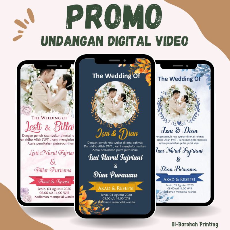 UNDANGAN DIGITAL PERNIKAHAN TERMURAH FREE QR CODE LOKASI