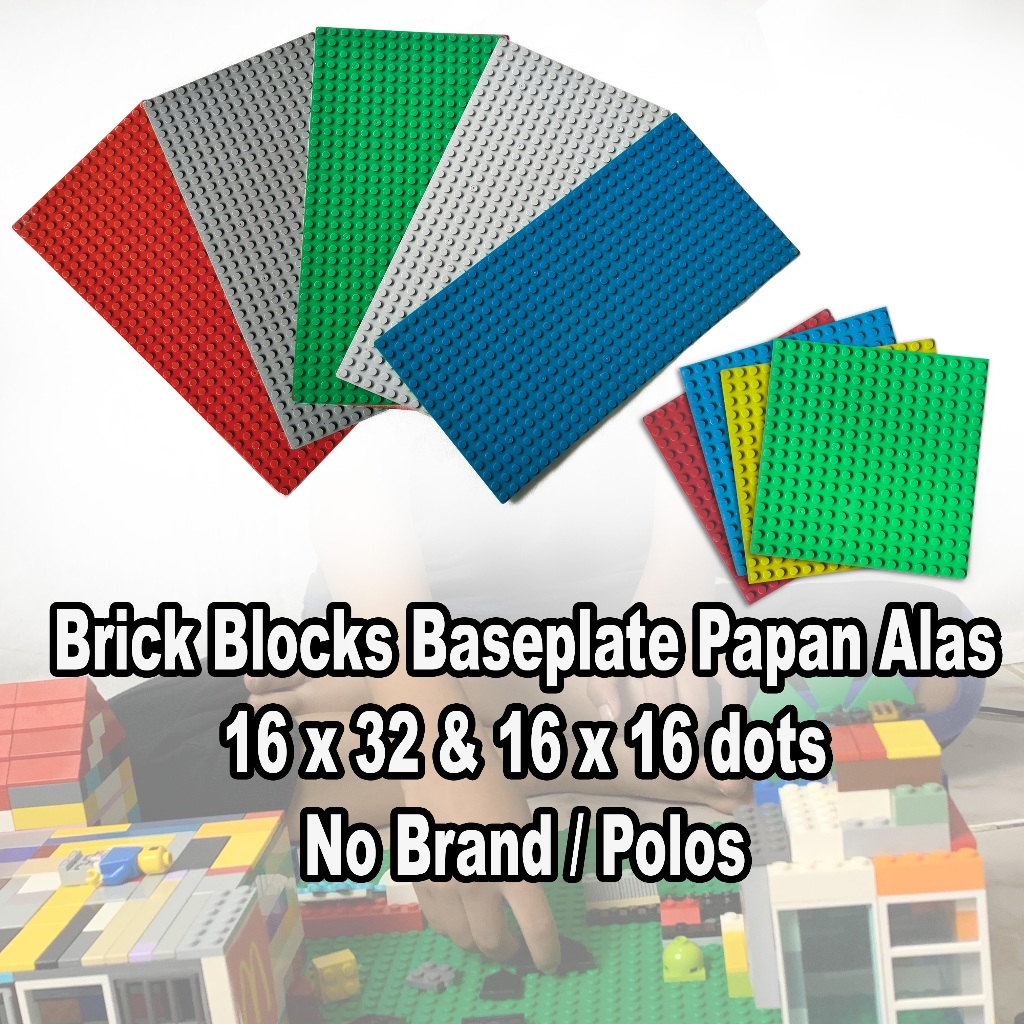 NO BRAND. Brick Baseplate 16x32 base plate tatakan dasar 16x16 alas blocks papan bawah 16 x 32 kompa