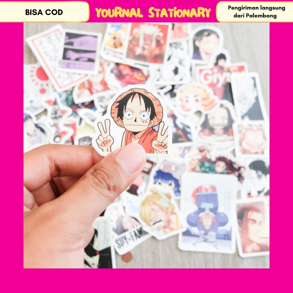 

Stiker Flashee Anime One Piece Naruto Haikyu Stiker Karakter Set AOT Kimetsu No Yaiba Spy X Family Tidak Luntur