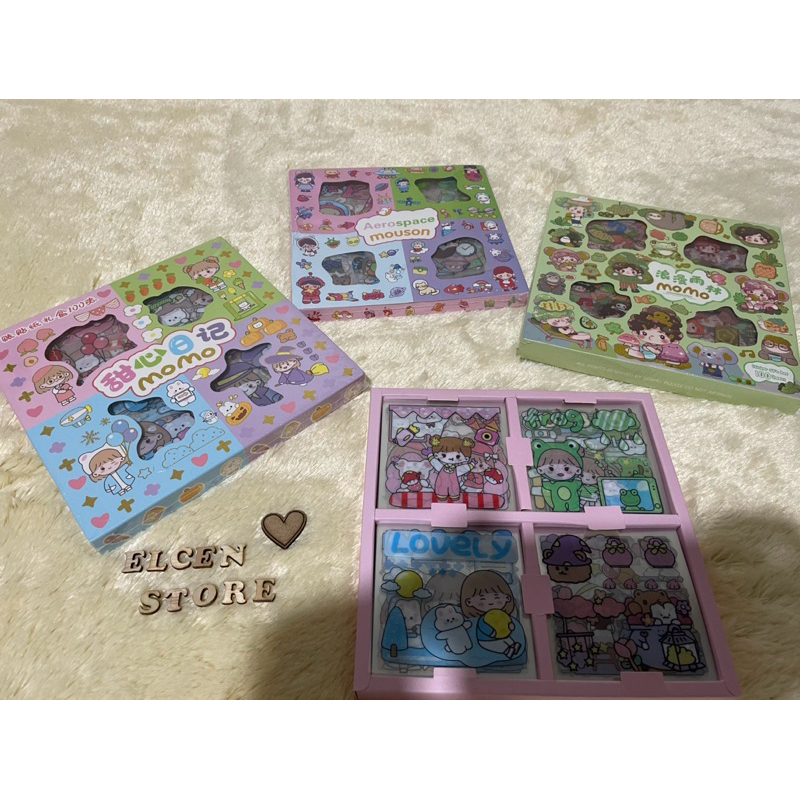 

Sticker Momo 1 pack isi 100 lembar Stiker Unik, Lucu Semi Transparan Accessoris transparant Sticker, Stiker hiasan diary