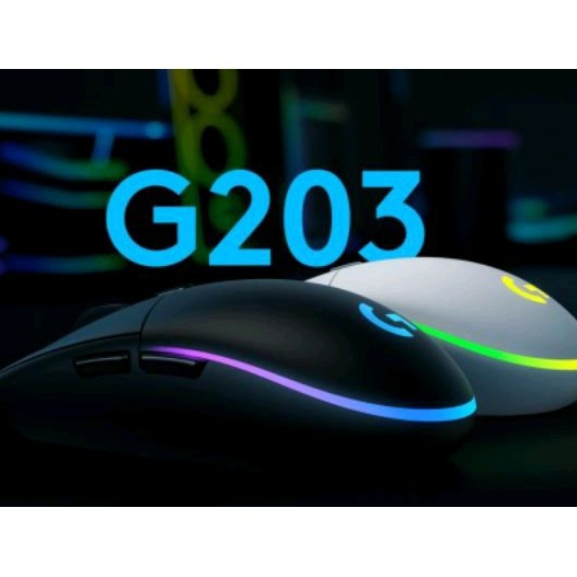 mouse gaming logitech g203 lightsync rgb wired with macro