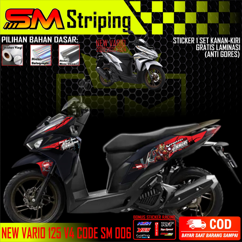 Striping VARIASI  AVENGERS Vario New - Striping Vario 125 - Striping Ori Vario 125 - Vario New 125 V