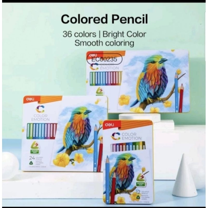 

Deli pensil warna / colored pencil 12/24/36 warna box EC00205
