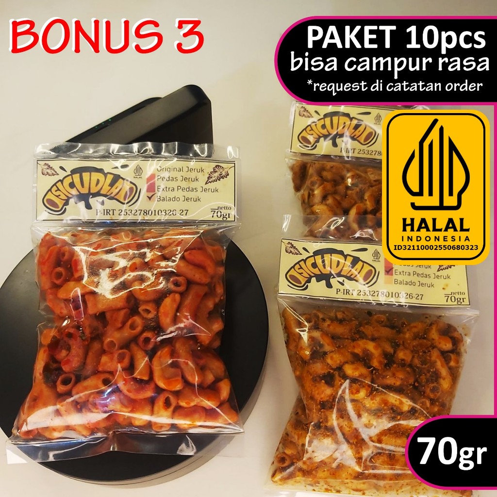 

BONUS 3 - PAKET 10 PCS MAKARONI BANTET SICUDLA 70gr