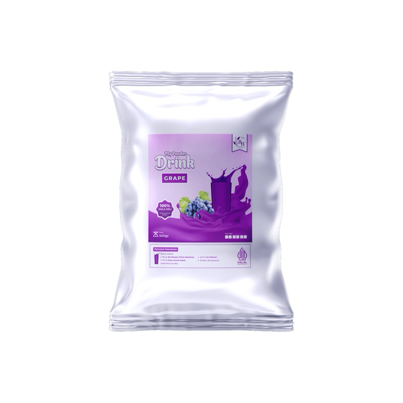 

My Powder - Bubuk Minuman Rasa Grape Kemasan 1Kg Plus Gula