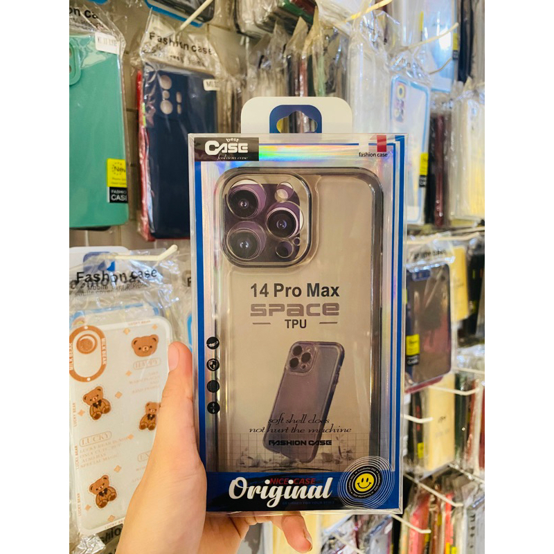Casing IPhone 14 pro max Abu / bening hitam (ORIGINAL)