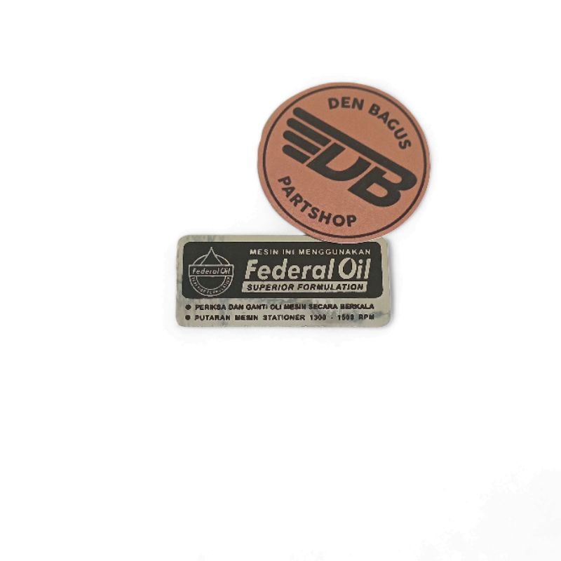 STIKER STICKER LABEL PELENGKAP DETAIL FEDERAL OIL BAK MESIN BLOK KOPLING KANAN HONDA ASTREA STAR PRI