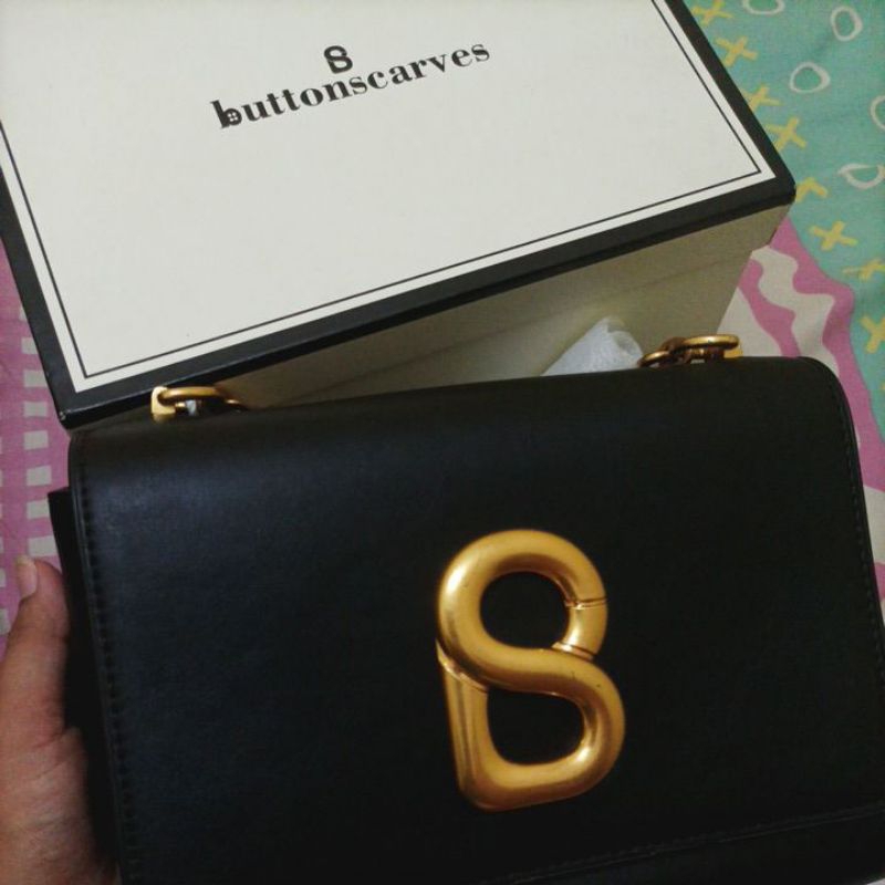 Alva bag hitam chain handle