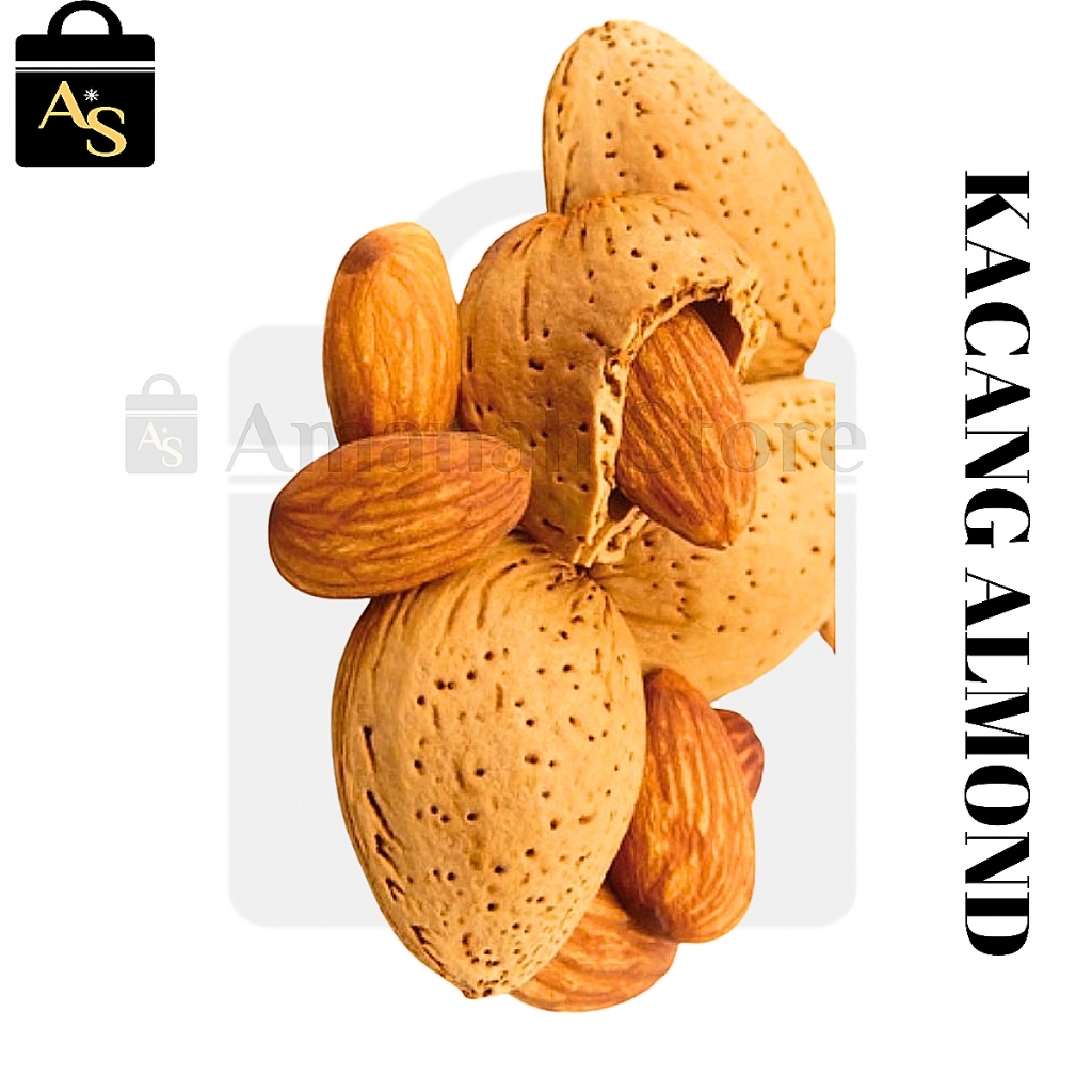 

Kacang Almond Cangkang 1 kg Roasted Rasa Butter Milk / Susu Enak dan Sehat