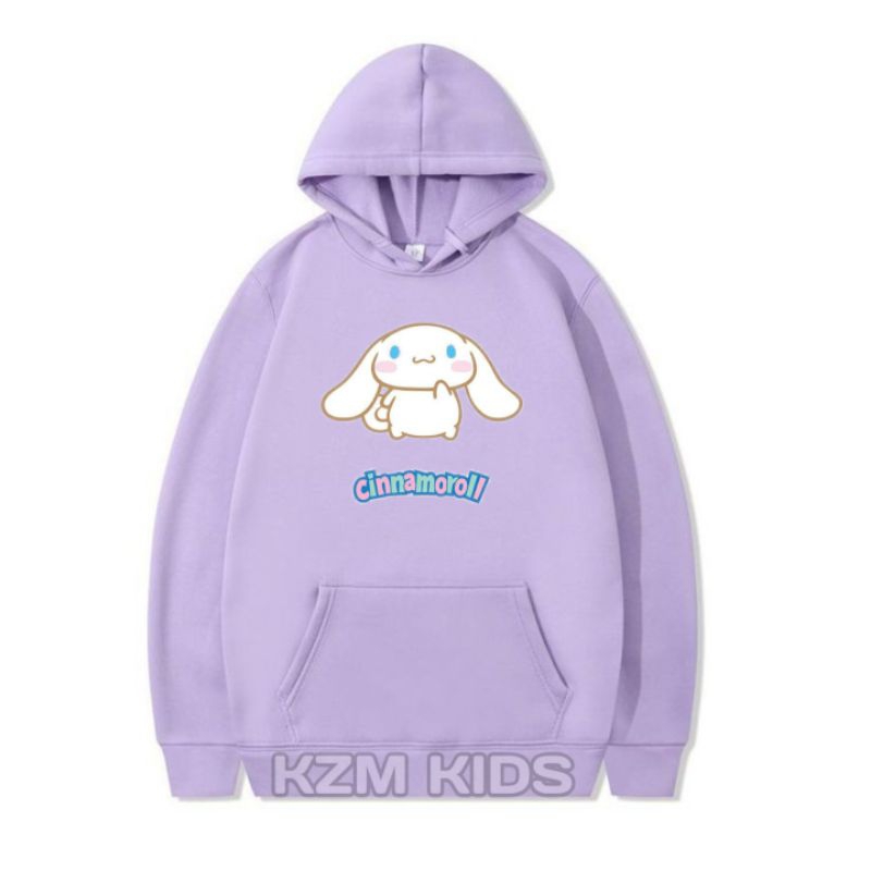 jaket hoodie anak perempuan cinnamoroll lucu warna ungu lilac