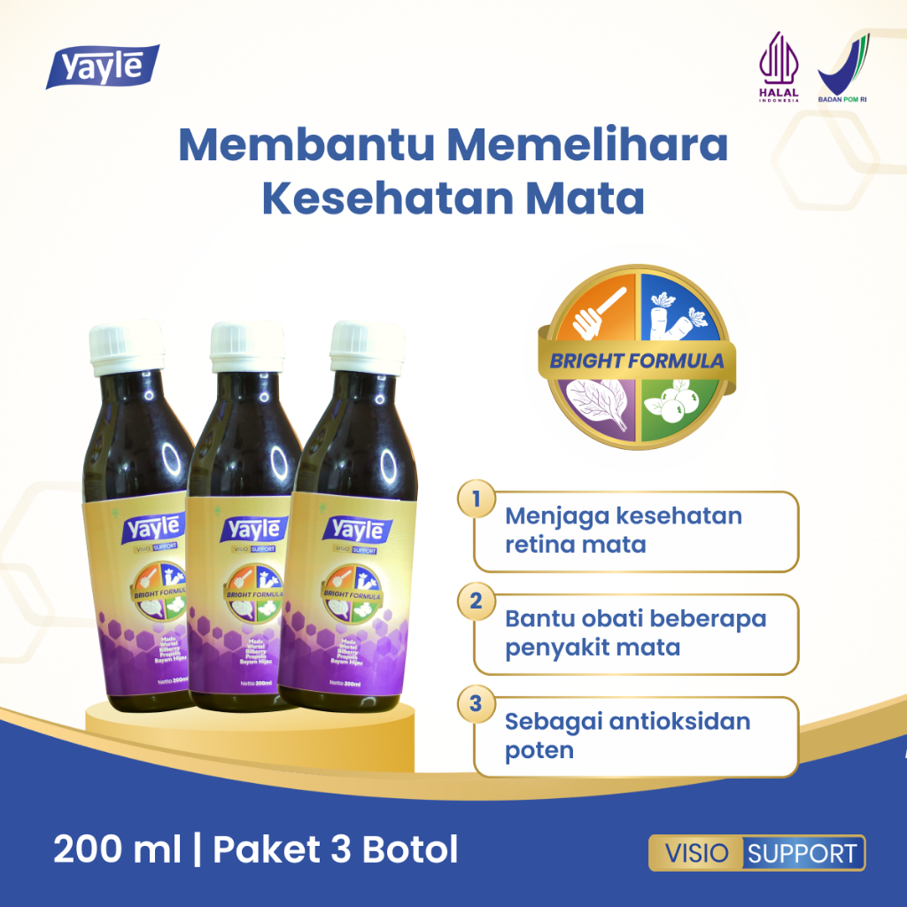 Yayle Visio Suport 200 ml - 3 Botol