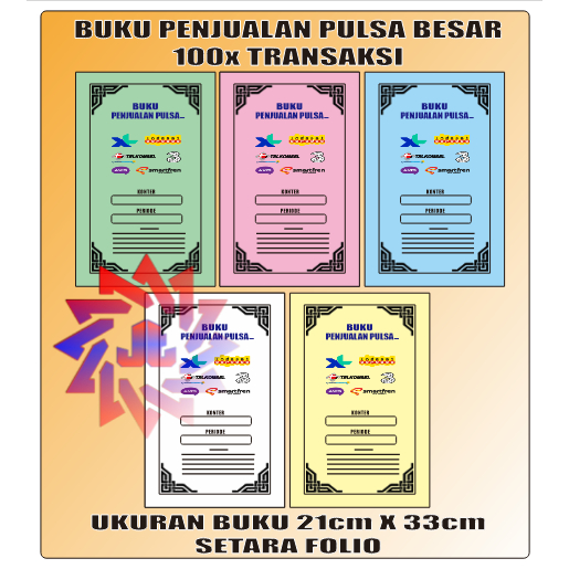 

Buku penjualan pulsa besar - Buku penjualan konter - Buku penjualan pulsa 100 transaksi - Buku Penjualan konter 100 Transaksi