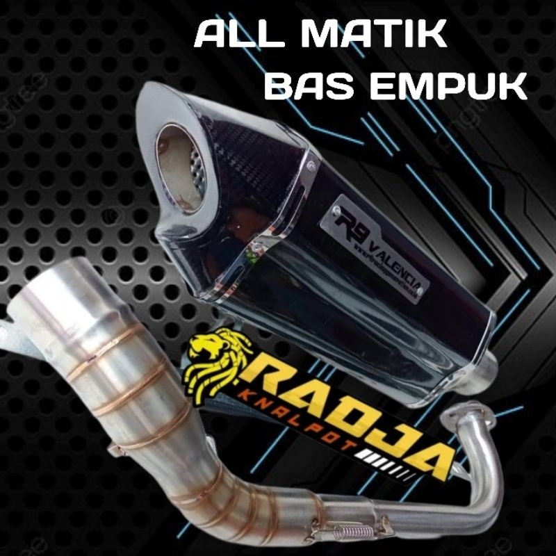 Knalpot R9 Valencia Karbon  ALL METIC Nmax,Aerox,PCX,ADV,Vario 125/150