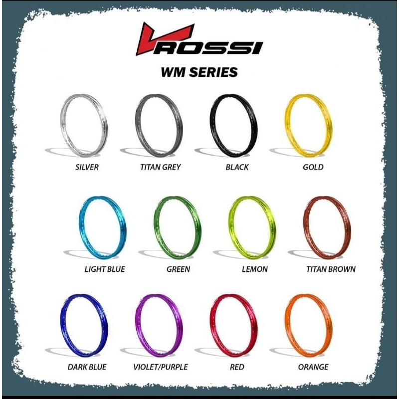PROMO Lingkar V Rossi Velg Jari Jari 17x140/140, Velg 17x18, Lingkar 17x140/140 Depan Belakang, Ling