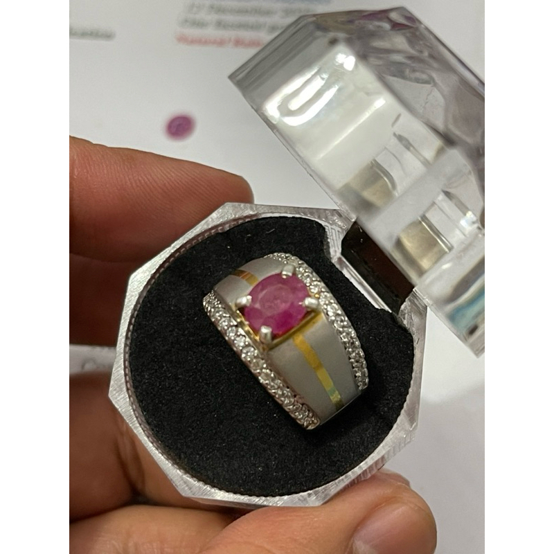 Natural Ruby Corundum Burma Ring Perak