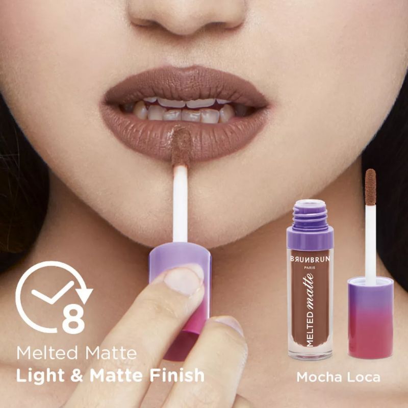 LIPSTIK MELTED MATTE LIP COLOR LIQUID BRUNBRUN SOPHIE MARTIN PARIS