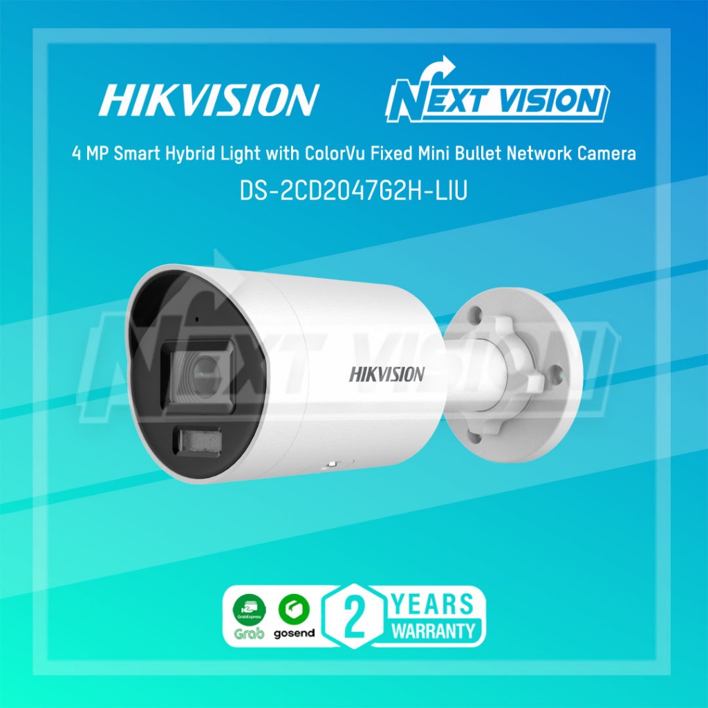 DS-2CD2047G2H-LIU - HIKVISION IP CAM 4MP HYBRID COLORVU BULLET AUDIO