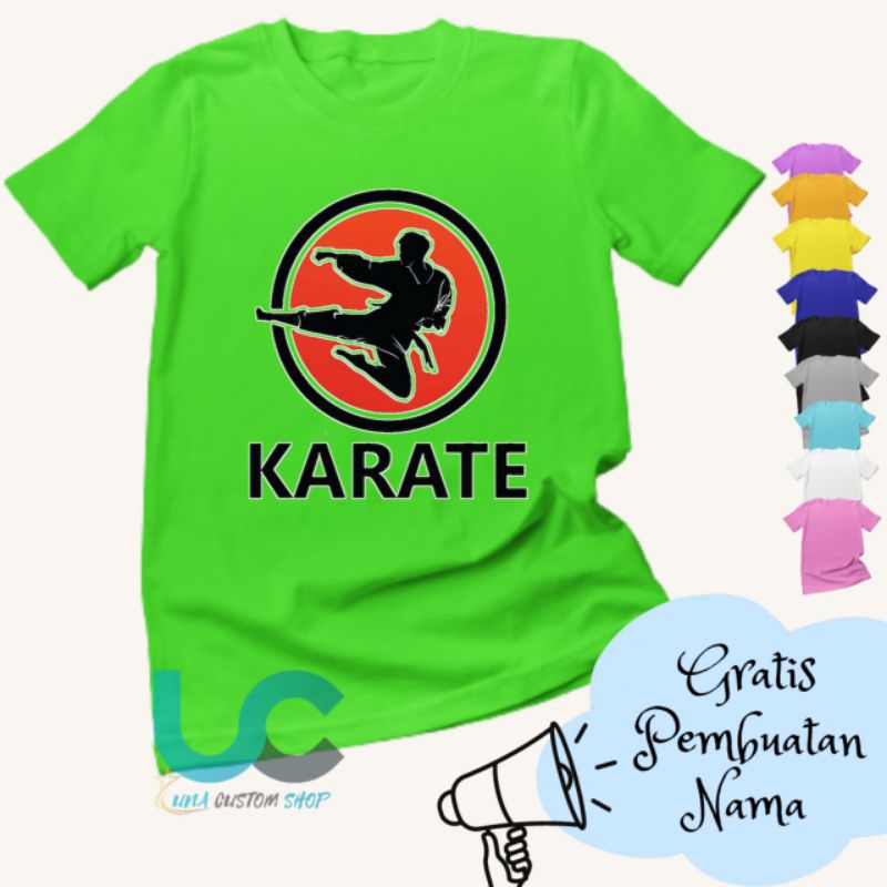 Kaos Karate  | Baju Karate Anak  | Kaos Anak Sablon | Kaos Anak Custom Terbaru (FREE NAMA)