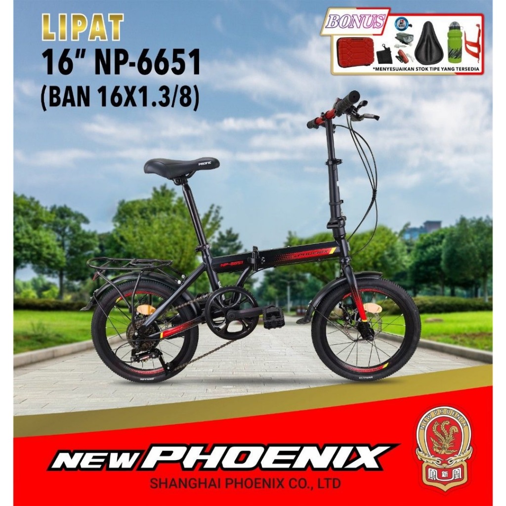 SEPEDA LIPAT UKURAN 16 INCH NEW PHOENIX NP-6651