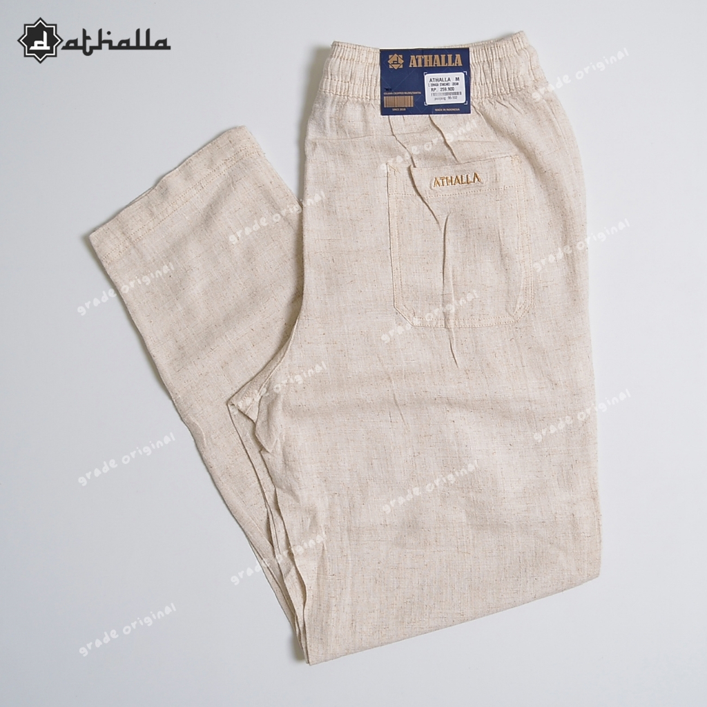 Celana Sirwal Pria Dewasa Jumbo Premium Pinggang Karet Longgar Panjang Cingkrang Syari Sholat Muslim