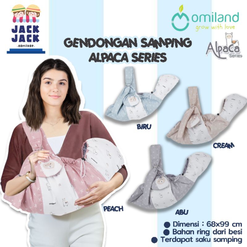 OMILAND Gendongan Samping Alpaca Series/gendongan baby/gendongan murah/gendongan omiland