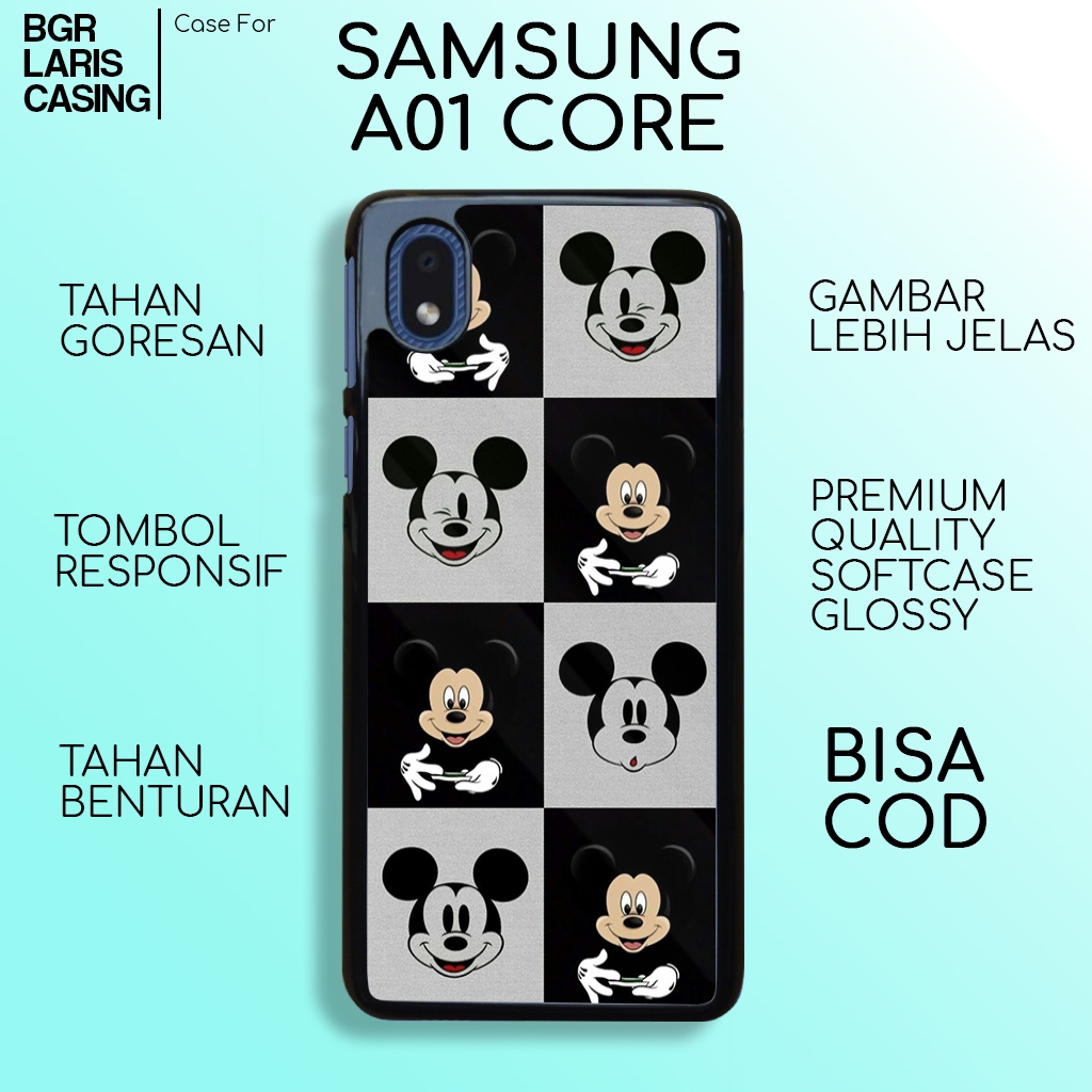 Casing Samsung A01 Core Terbaru Case Samsung A01Core Mickey Hardcase Softcase Glossy Kesing Termurah