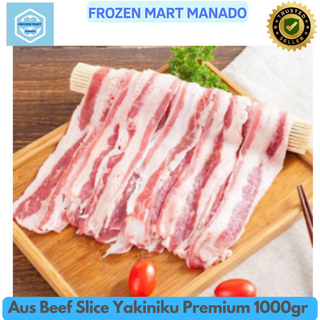 

Aus Beef Slice Yakiniku Premium 1000gr - Frozen Mart Manado (Frozen Food Manado)