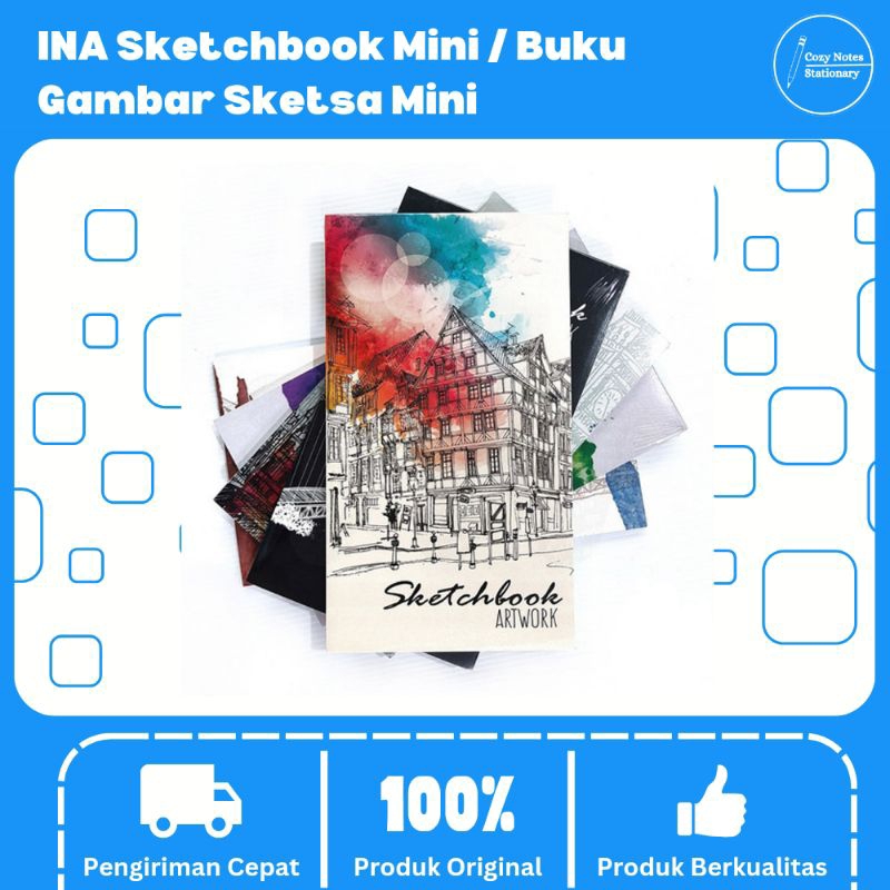 

INA Sketchbook Mini / Buku Gambar Sketsa Mini - Buku Sketsa Kecil - Sketch Book - Mini Sketch Book - Buku Sketsa untuk Gambar Watercolor - Buku Gambar