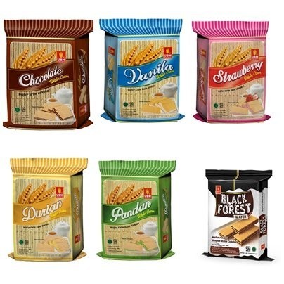 

UBM Wafer Cream aneka rasa - Wafer Krim Aneka Rasa - UBM Biscuit Biskuit - wafer coklat coklat - wafer strawberry - wafer vanilla - wafer pandan